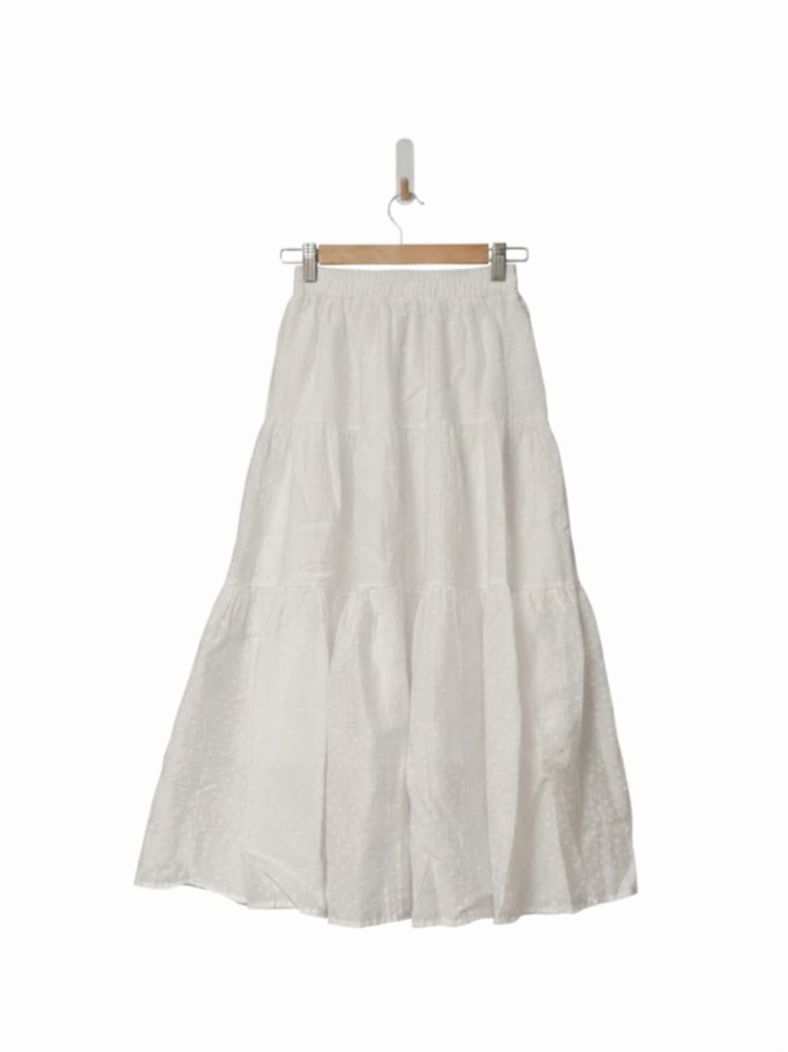 화이트 잔꽃 롱 스커트 상품이미지1