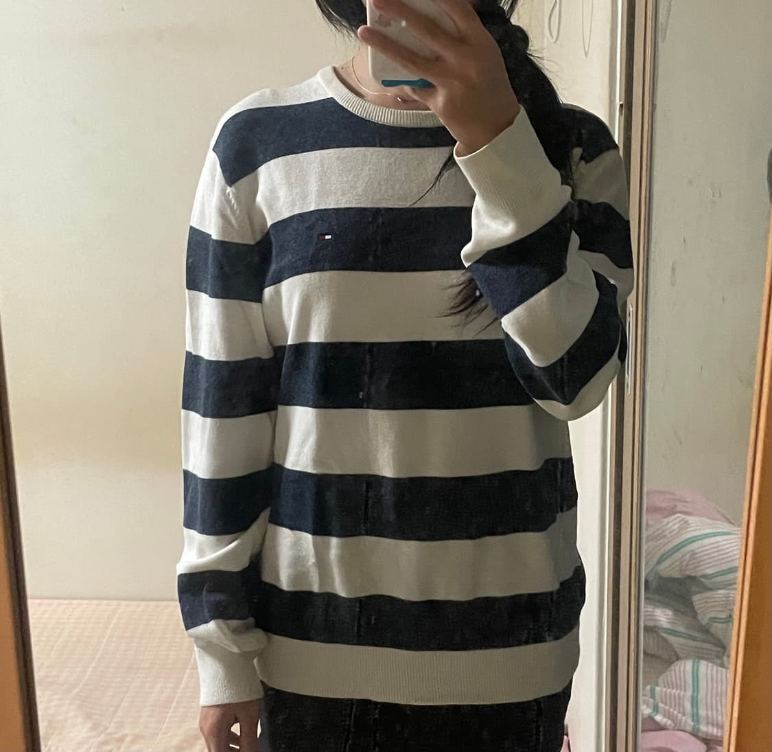 타미힐피거 스트라이프 피마 코튼 니트 상품이미지1