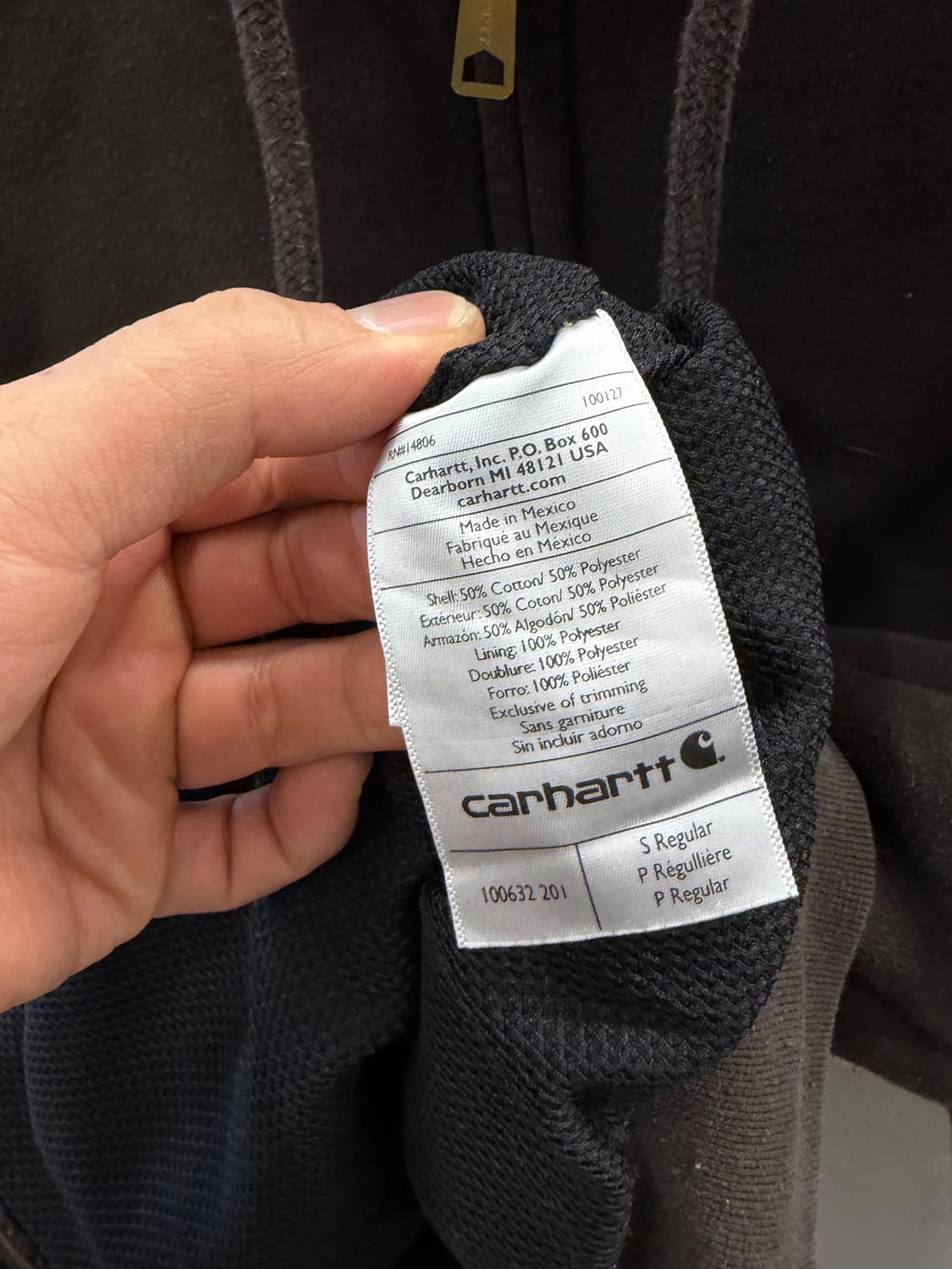 칼하트 브라운 후드집업 S 상품이미지5