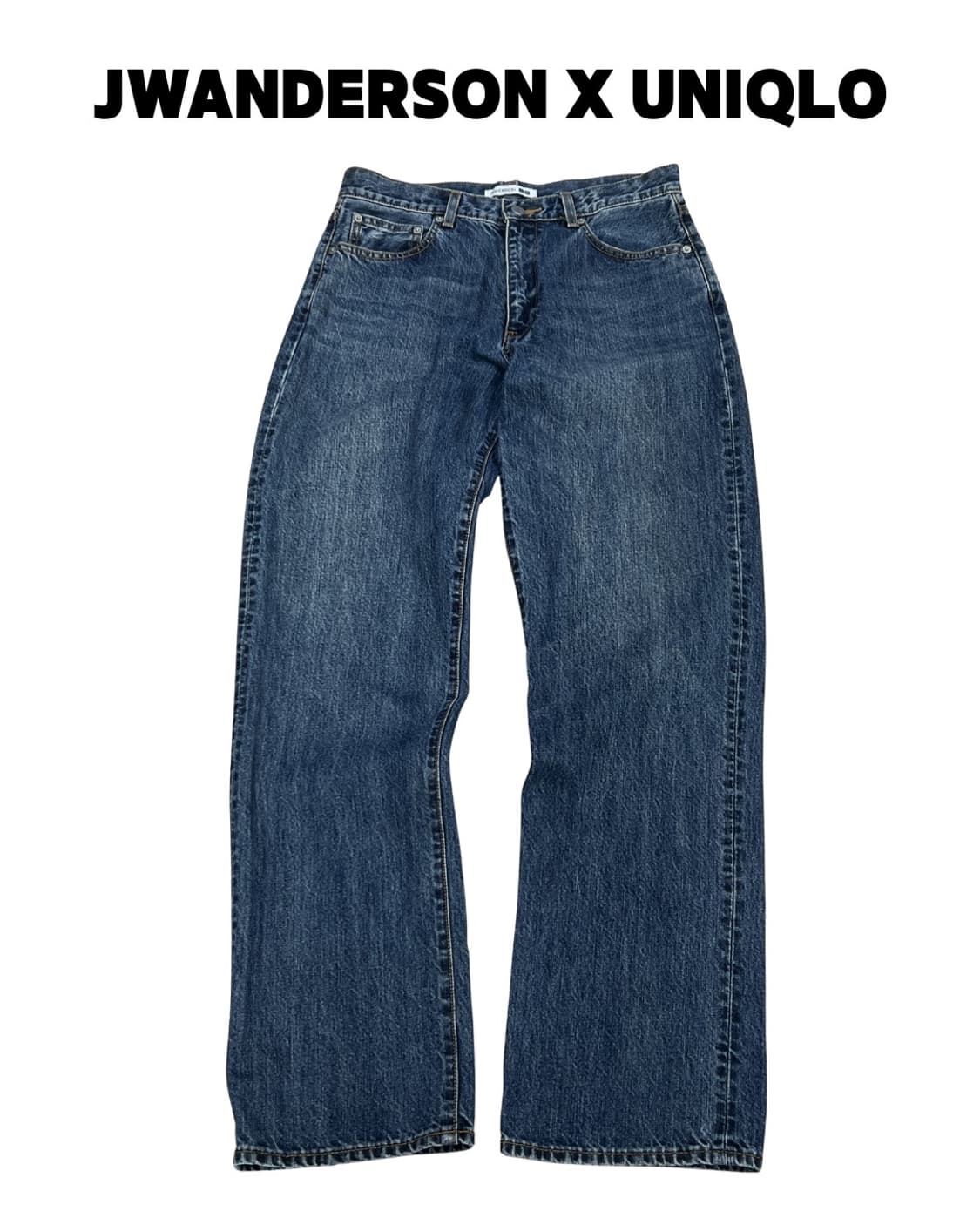 유니클로 X JW 앤더슨 일자핏 중청 데님 팬츠 상품이미지1
