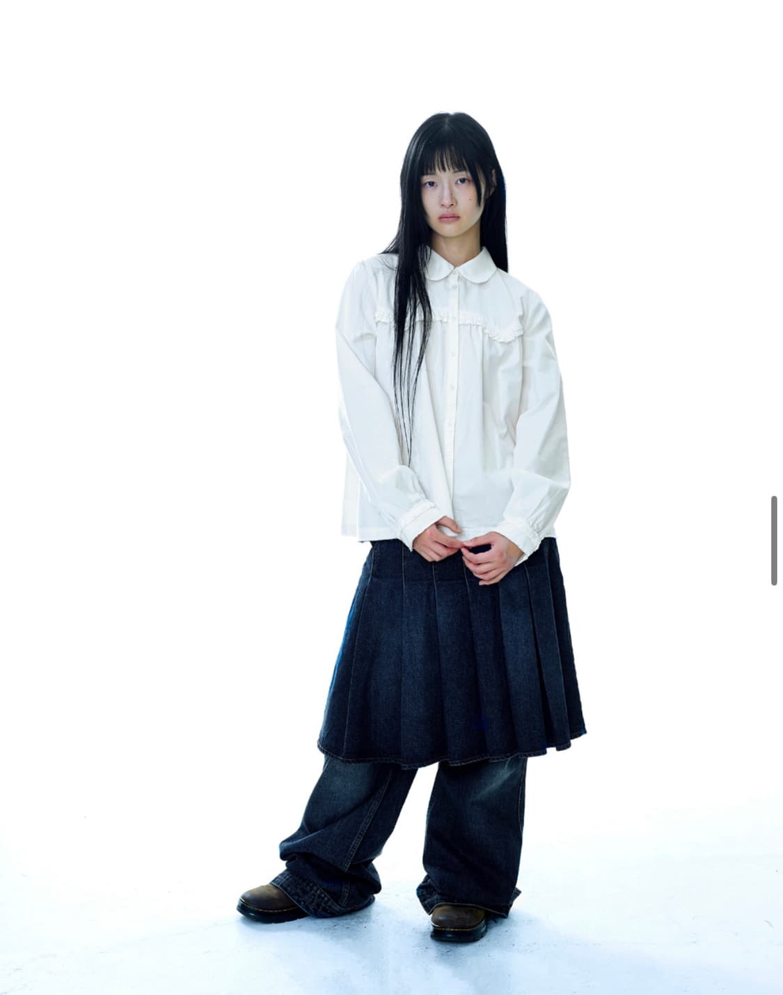 코이세오 (COYSEIO) ROUGH CUT FRILL SHIRT IVO 상품이미지3