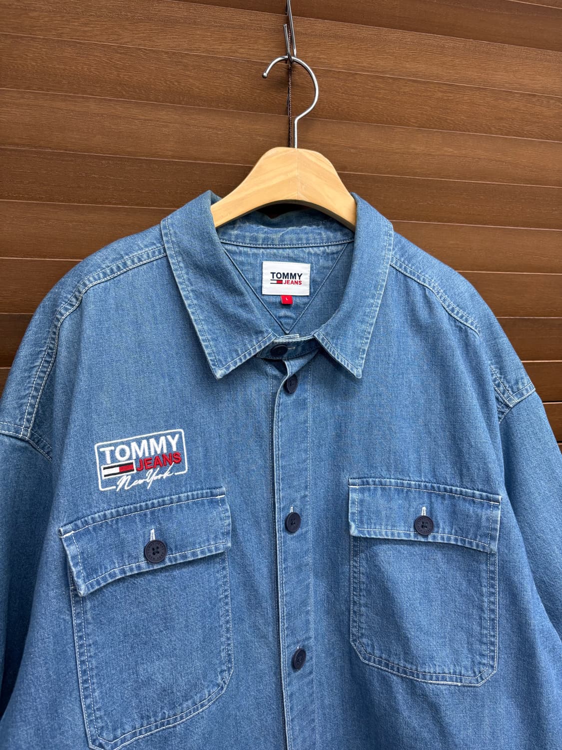 타미힐피거 백로고 쇼트 슬리브 워크 반팔 셔츠 상품이미지4