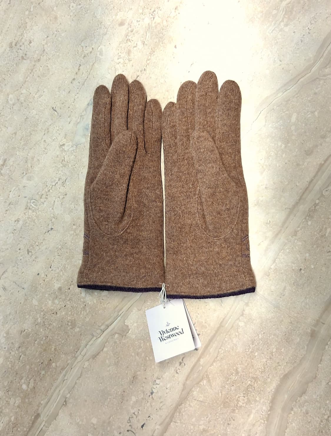 비비안 웨스트우드 빅 orb 자수 울장갑 / 머스타드 (새상품) 상품이미지3