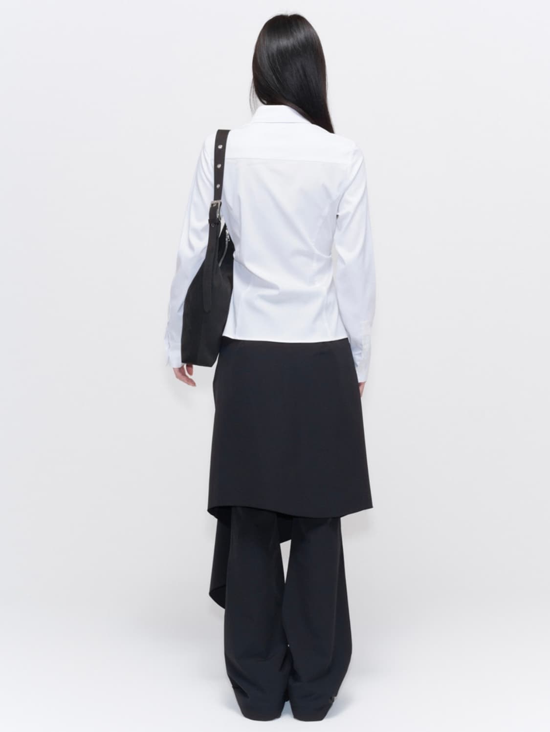 미세키서울 Draped midi skirt pants SET BLACK 상품이미지2