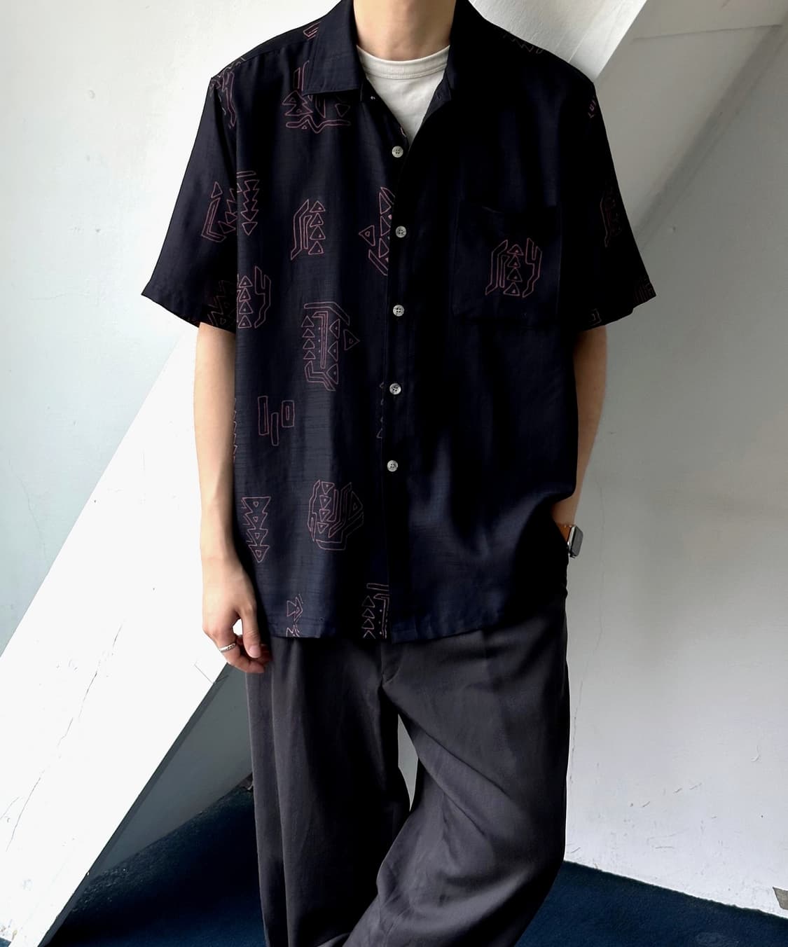 High count design pattern H/S shirt 상품이미지9