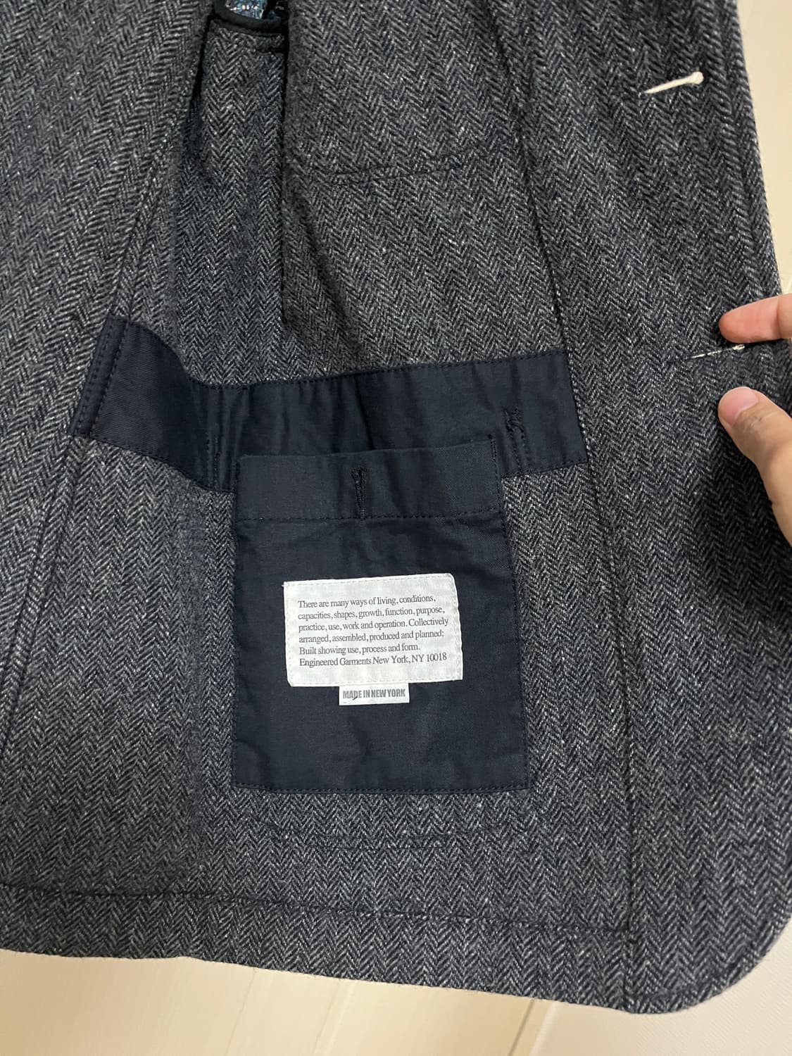 엔지니어드가먼츠 베드포드 자켓 헤링본 울 트위드  상품이미지4