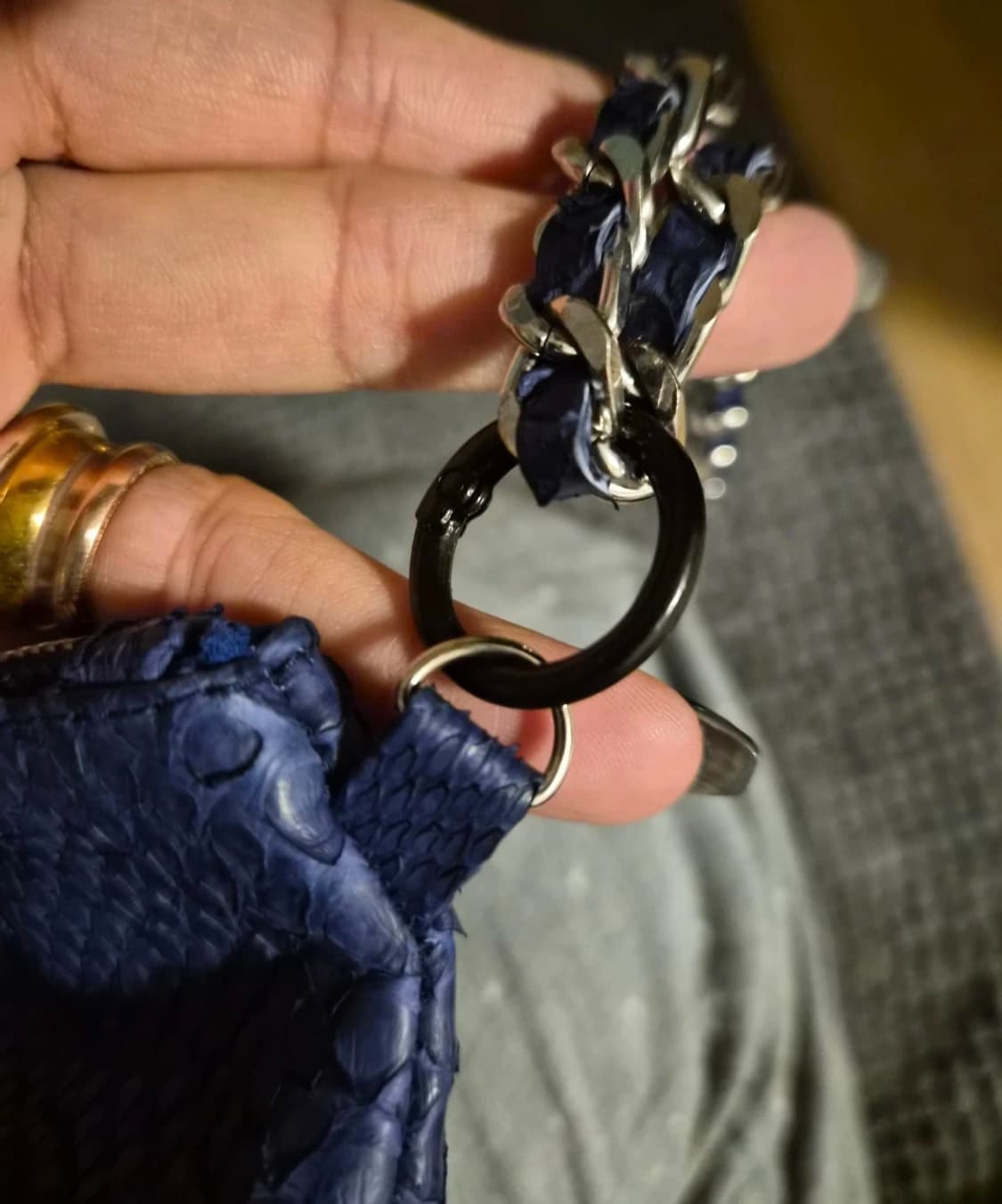 주문제착) 리얼파이톤(뱀피) 숄더&크로스&클러치 상품이미지9