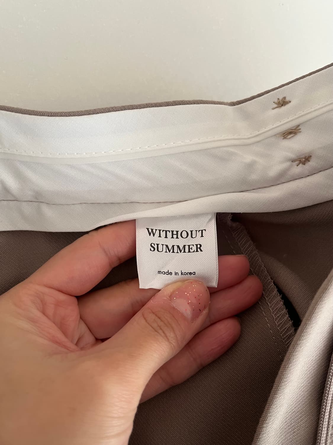 M) 위드아웃썸머 투핀턱 와이드 슬랙스 베이지 상품이미지5