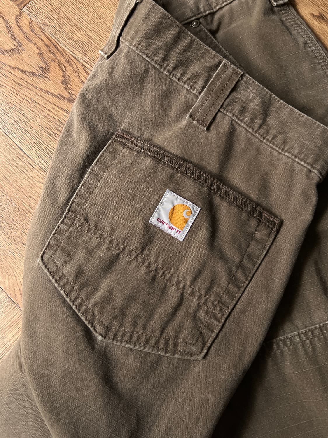 [34]칼하트 USA 다크커피 립스탑 더블니 워크 카고 팬츠 상품이미지7