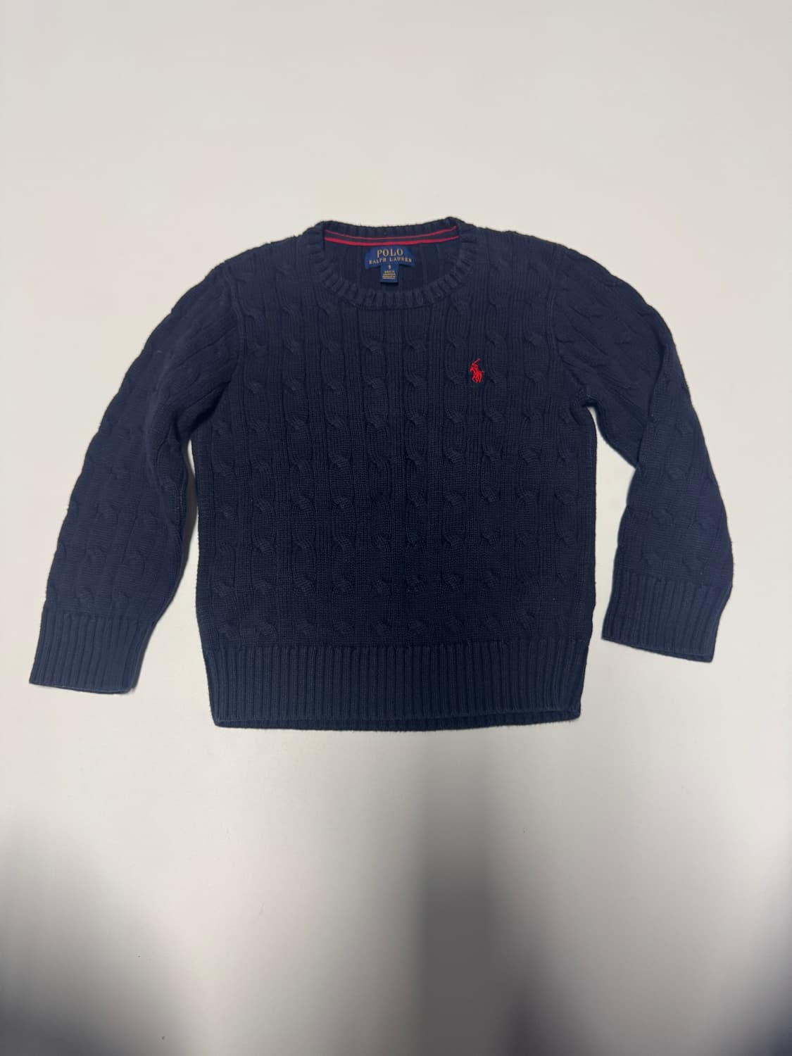 정품 폴로 랄프로렌 키즈 레드 포니 코튼 니트 115 네이비 상품이미지1