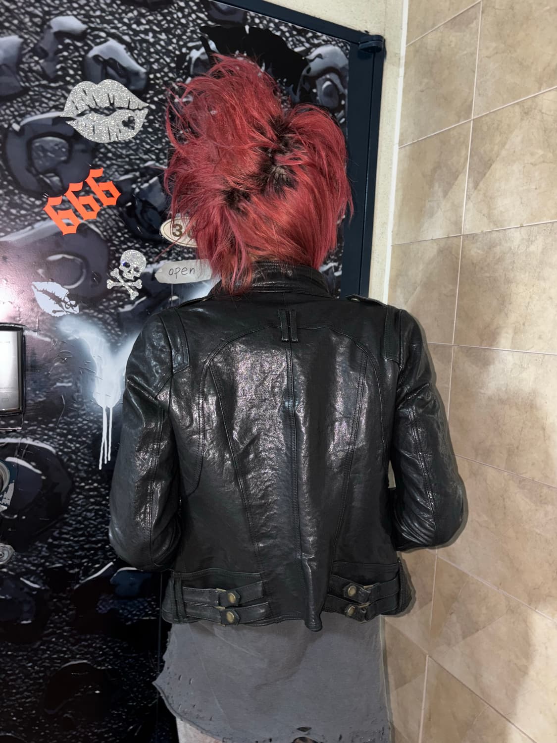 Lambskin Distressed Rider Jacket  상품이미지8