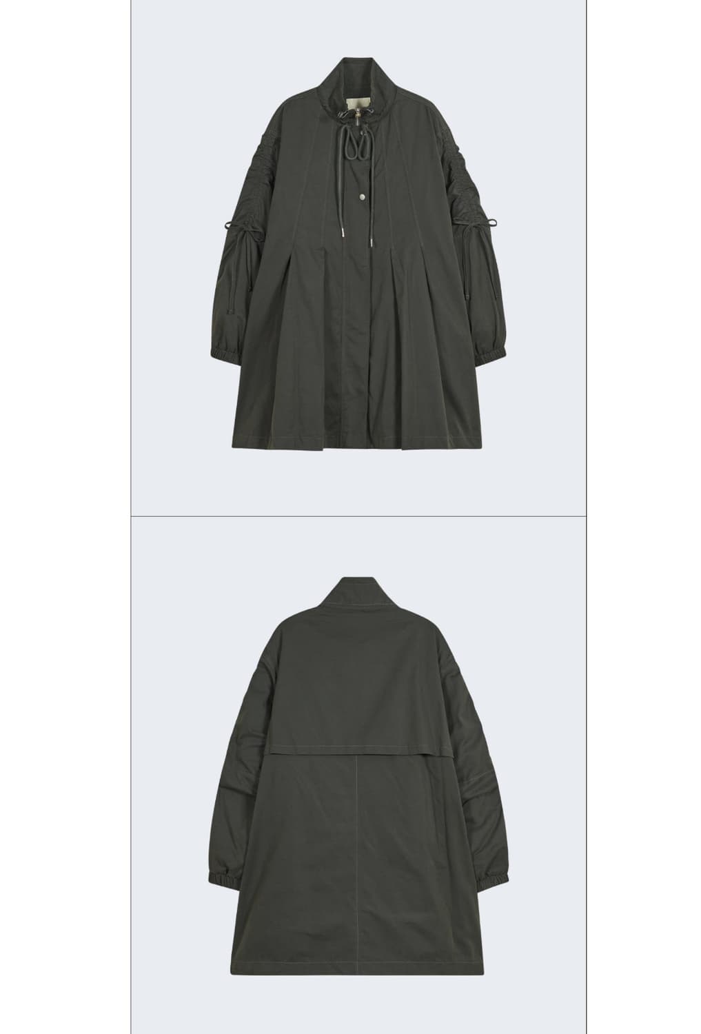 타입서비스 야상 플리스 롱 점퍼 차콜 상품이미지2