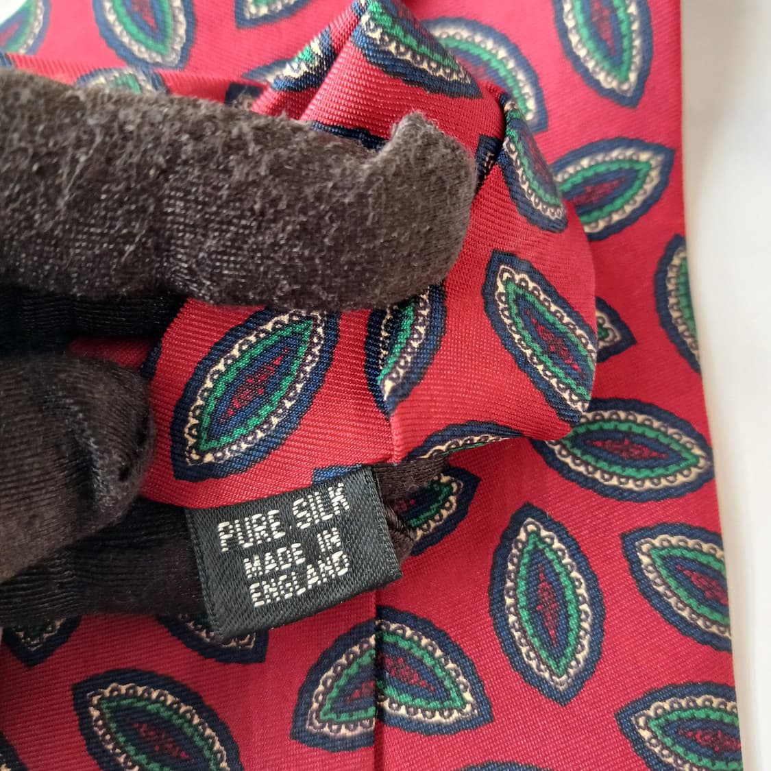 버버리 실크 레드 페이즐리 넥타이 9.2cm A등급 A19541
 상품이미지9