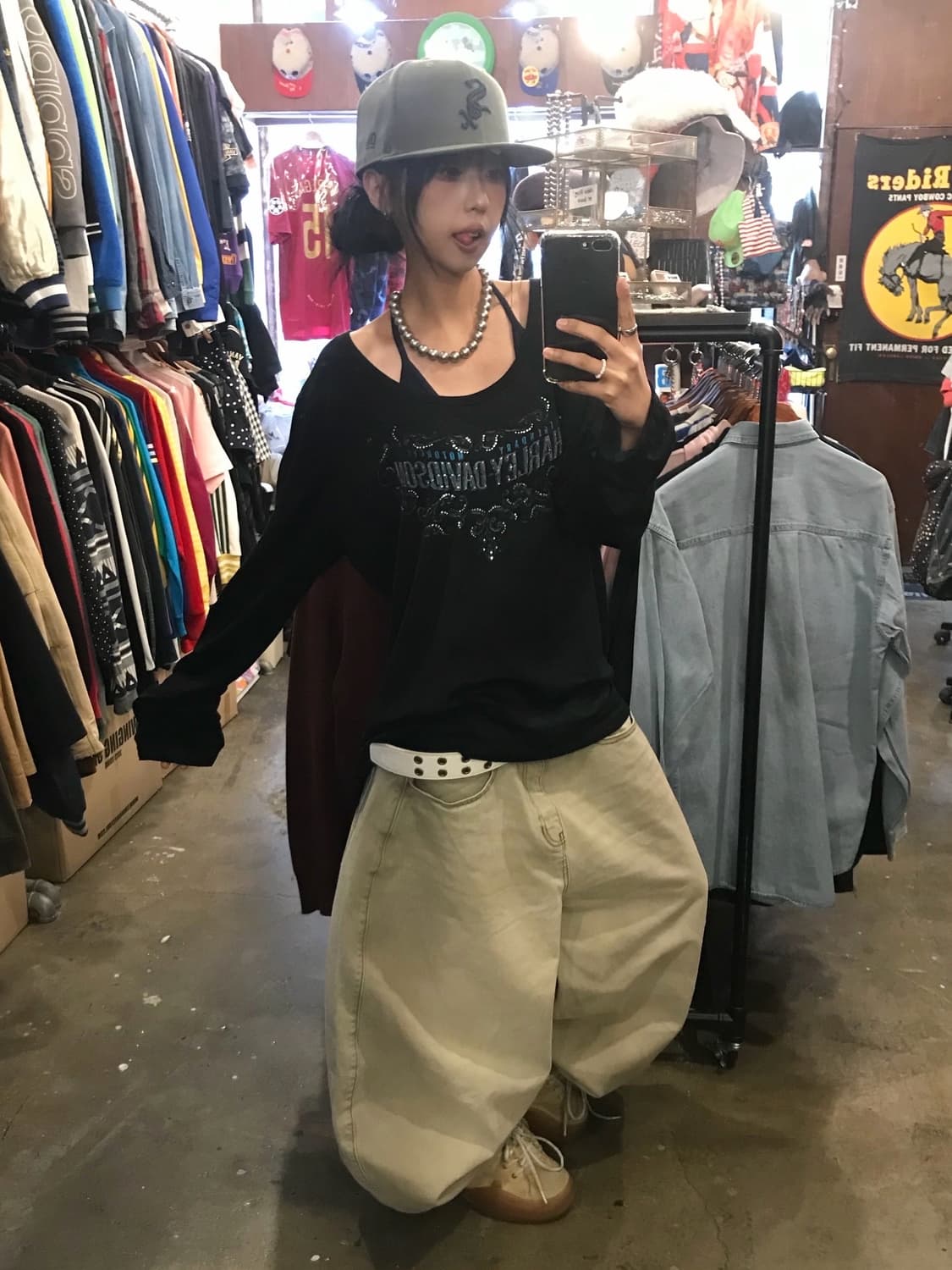 < Harley-Davidson Cubic Printing L/S > 상품이미지6