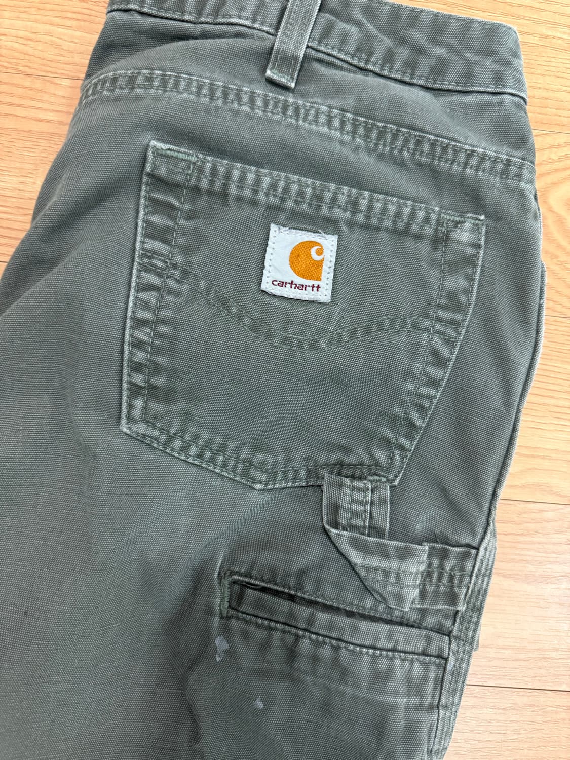 칼하트 싱글니 카펜터 팬츠 모스그린 상품이미지4