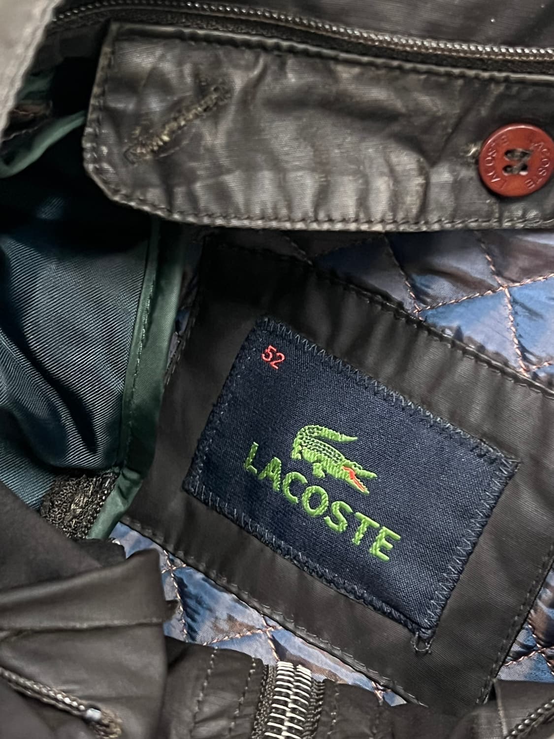 (52) 라코스테 올드스쿨 왁스 블루종 자켓 다크브라운 (내피포함) 상품이미지4