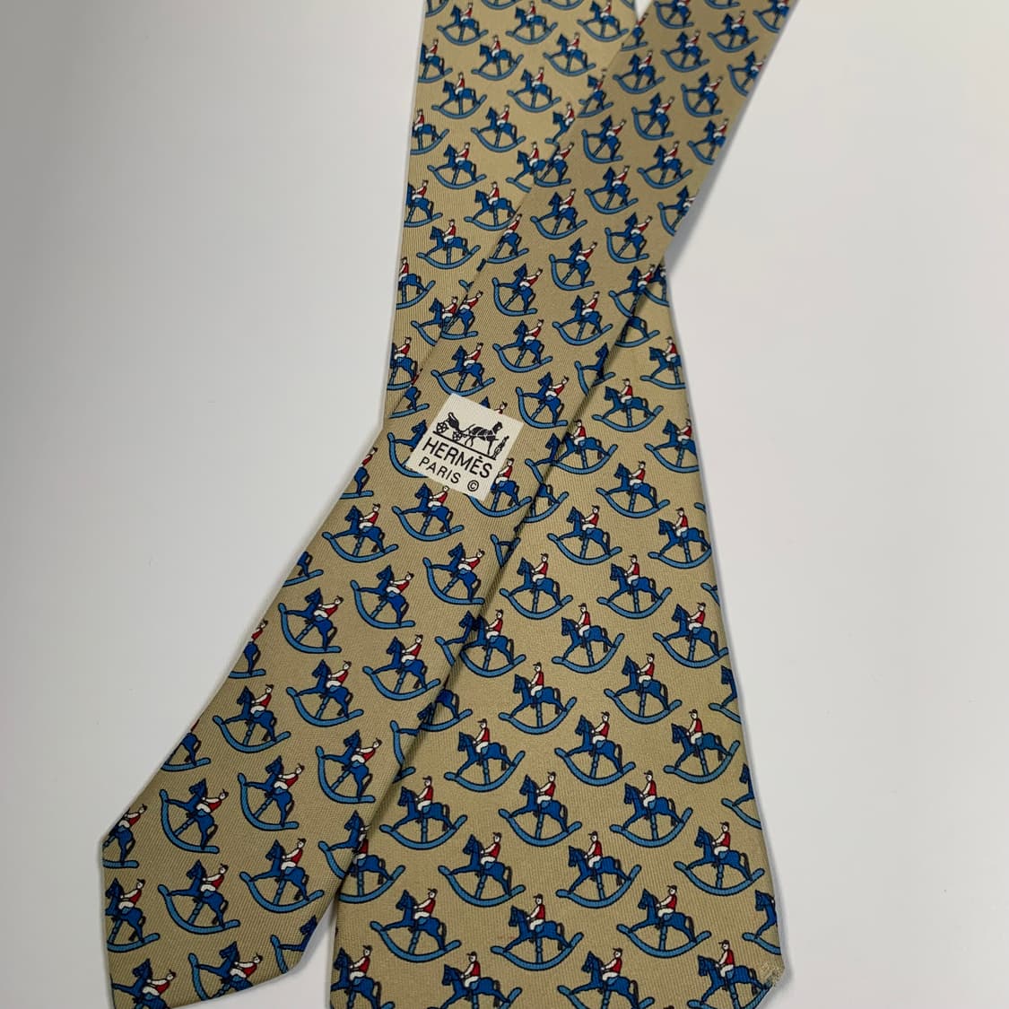 에르메스(HERMES) 기하학적패턴 명품 프랑스 100실크 넥타이 A 상품이미지4