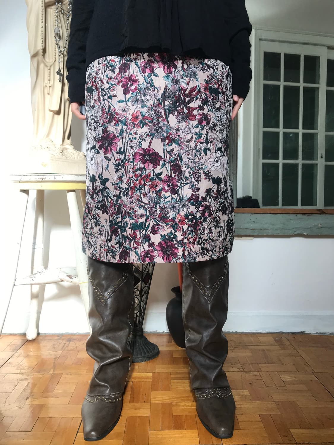 vintage pattern skirt 상품이미지1