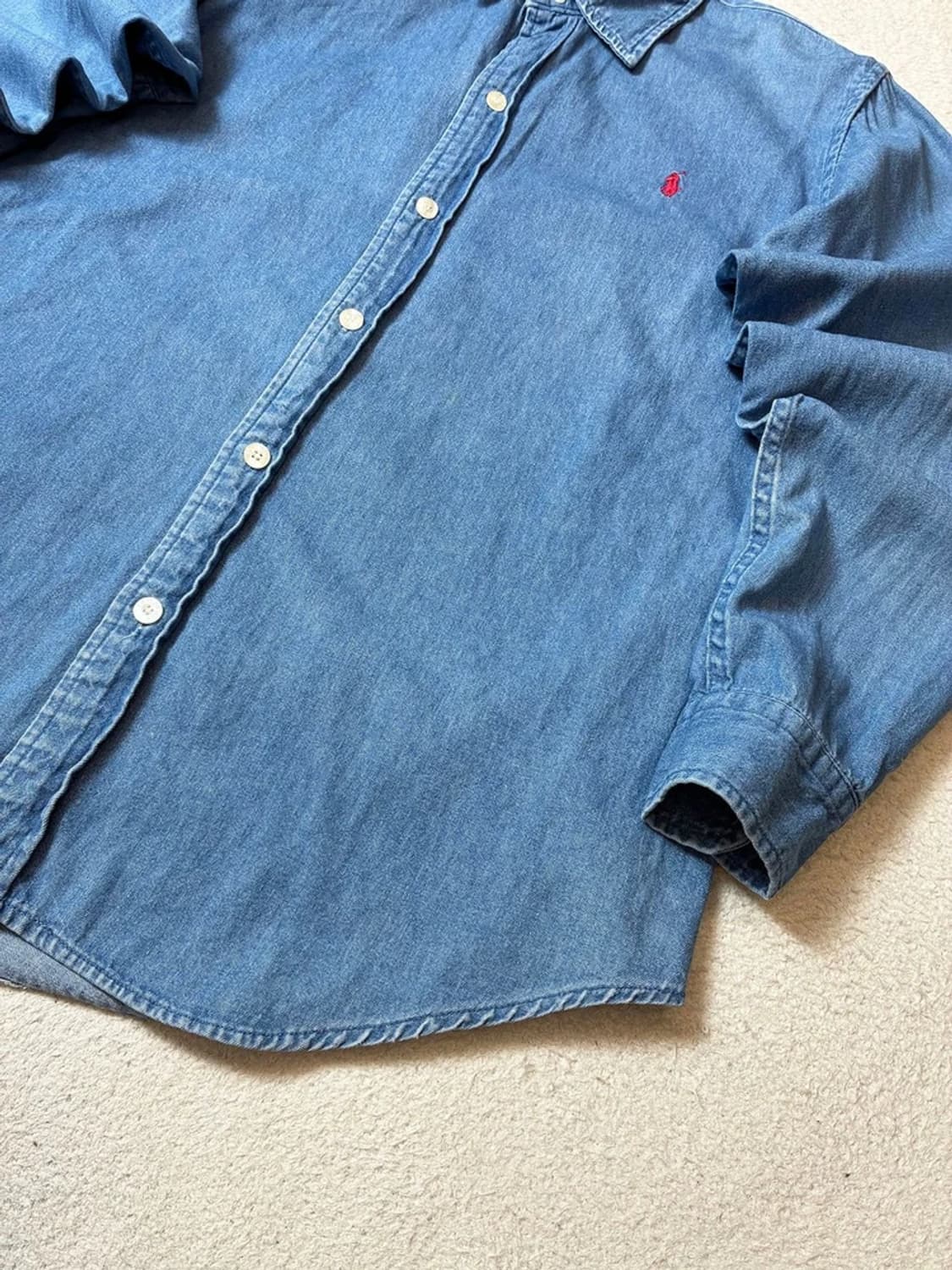 폴로 랄프로렌 90's USA 워시드 데님 셔츠 PN7471 상품이미지4