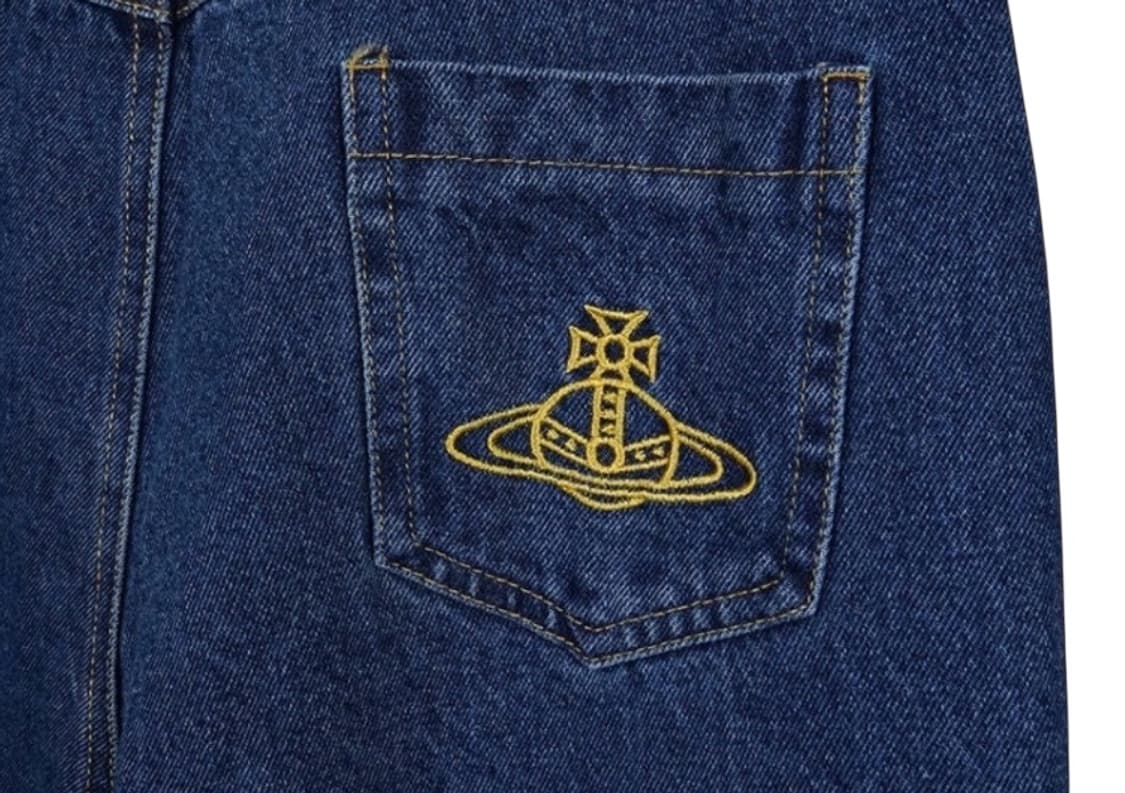 비비안 자수 로고 데님 팬츠 상품이미지5