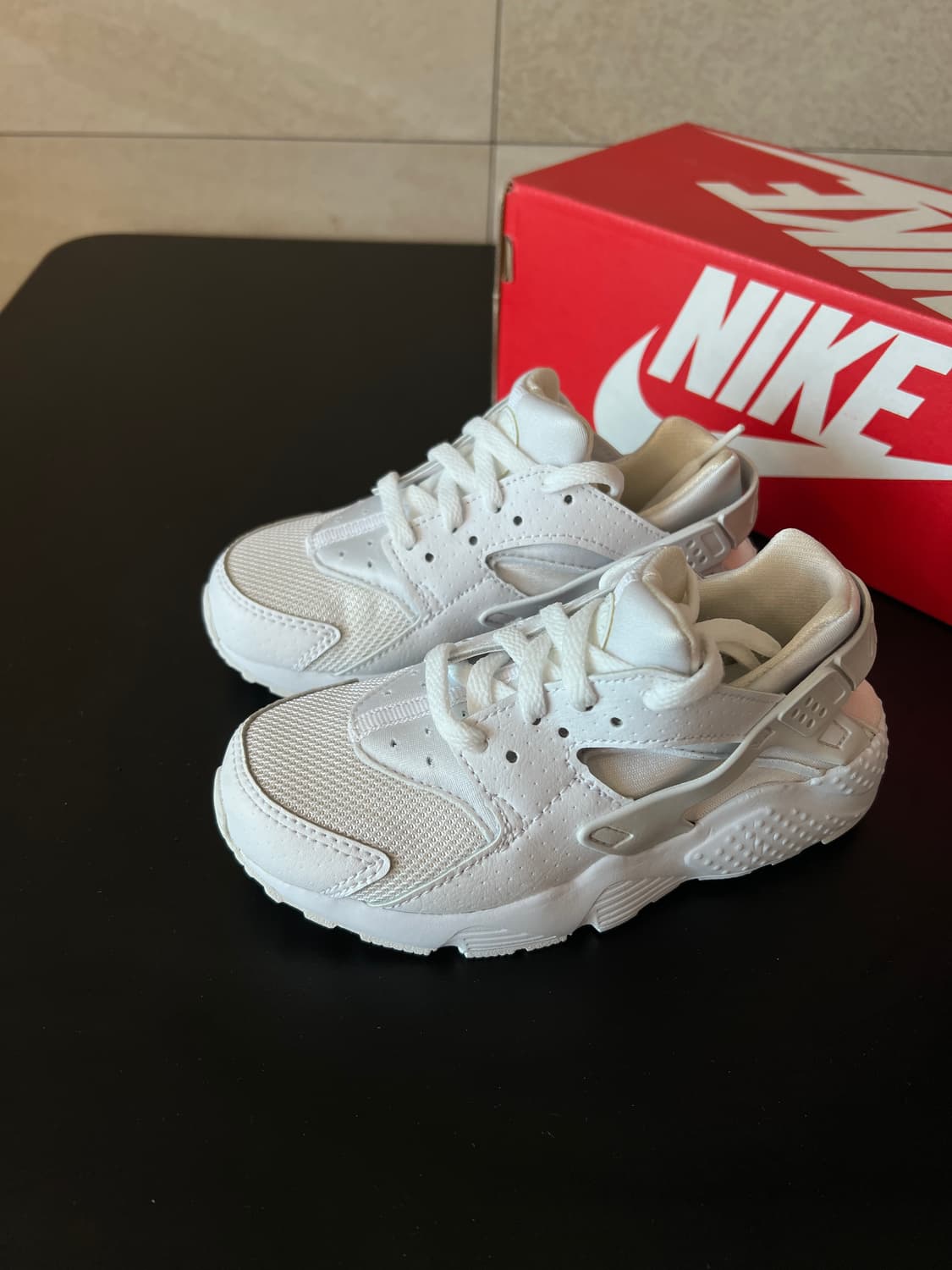 [170mm] 나이키 키즈 허라취 런 (올화이트) 상품이미지6