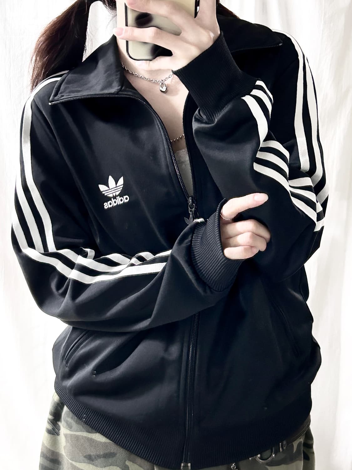 아디다스 블랙 빅로고 파이어버드 져지 상품이미지1