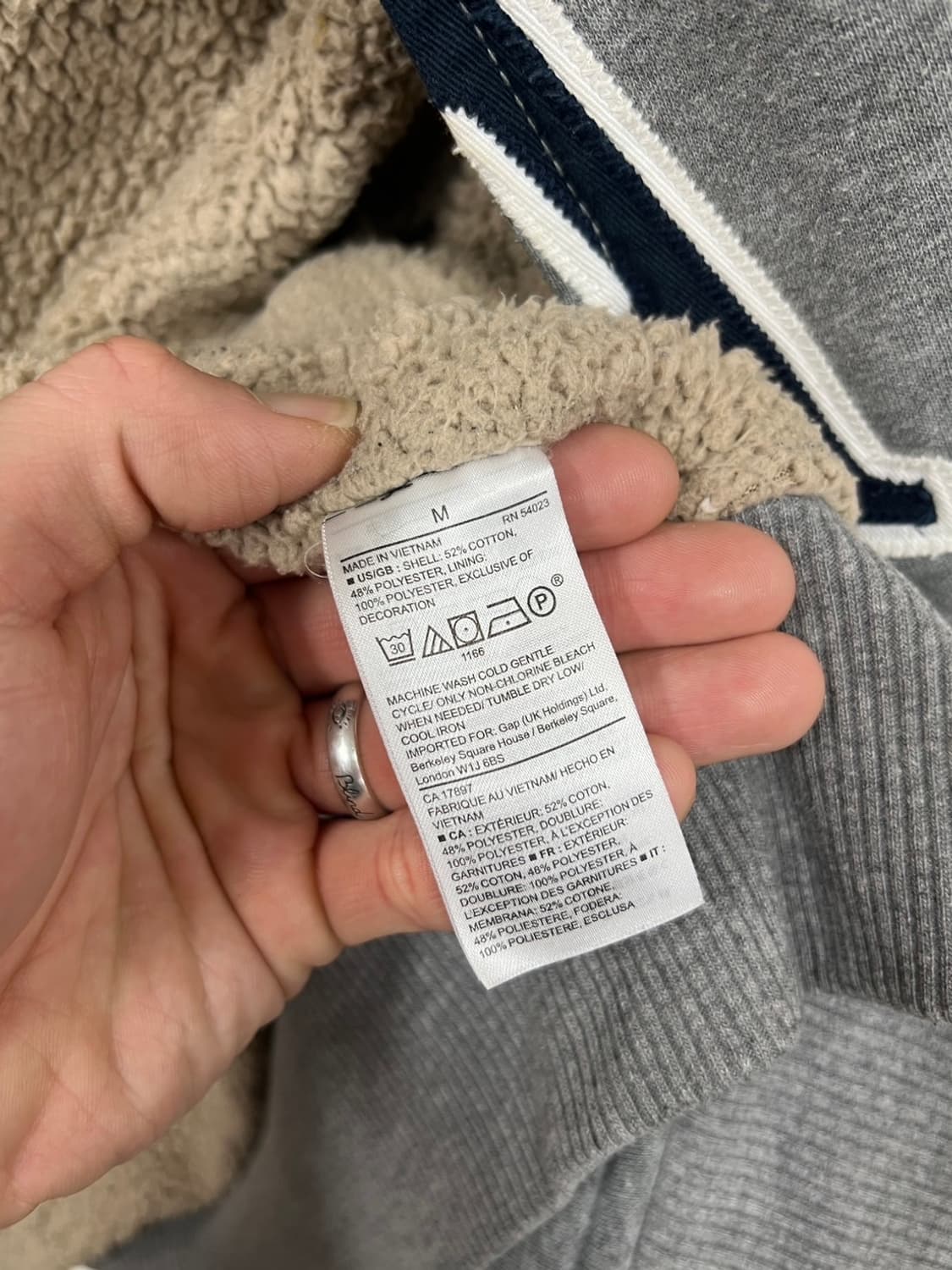 GAP 갭 쉐르파 빅로고 풀 후드집업 상품이미지6