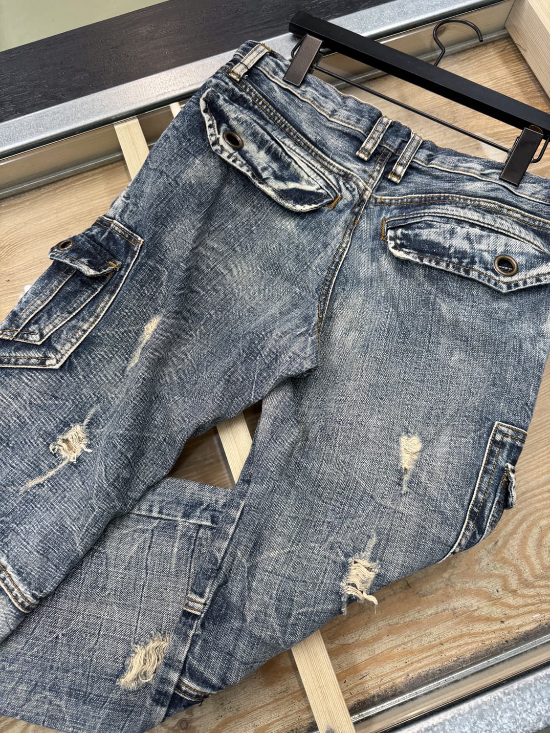 세만틱디자인 인시젼 디스트레스드 데님 카고 상품이미지8