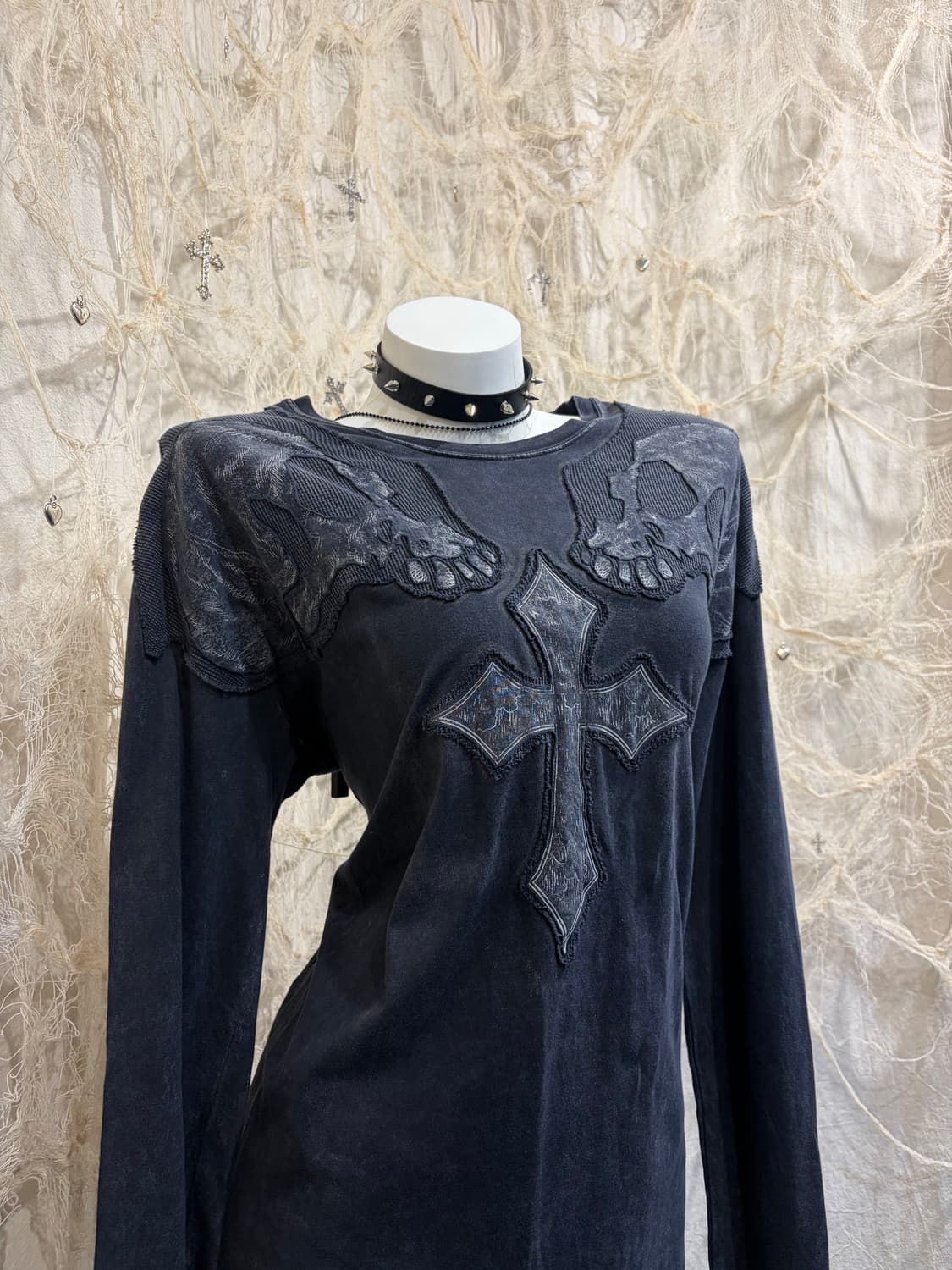 Buckroo Y2K cross skull long sleeve 상품이미지6