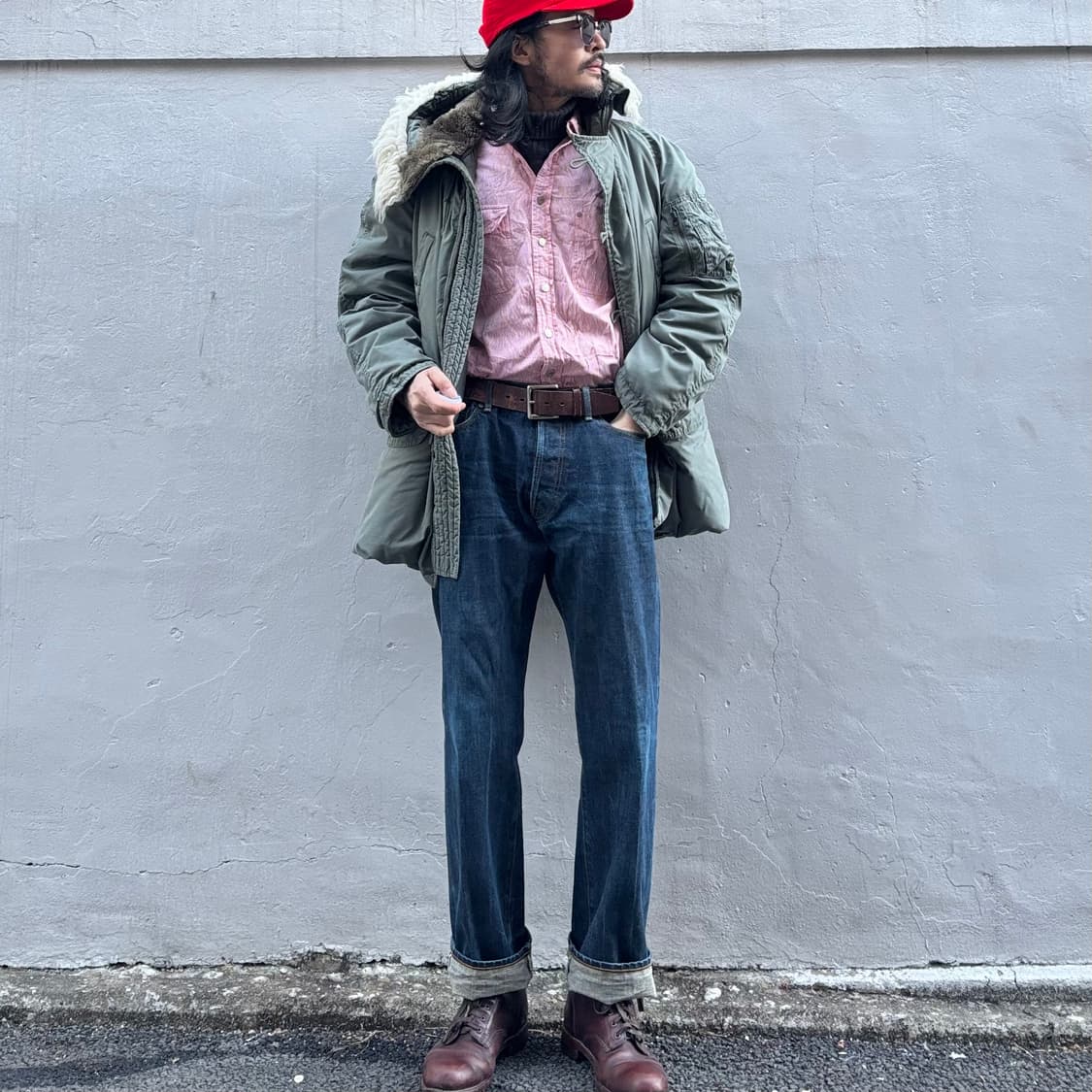 일본 더블 핸드 셀비지 데님 팬츠 상품이미지1