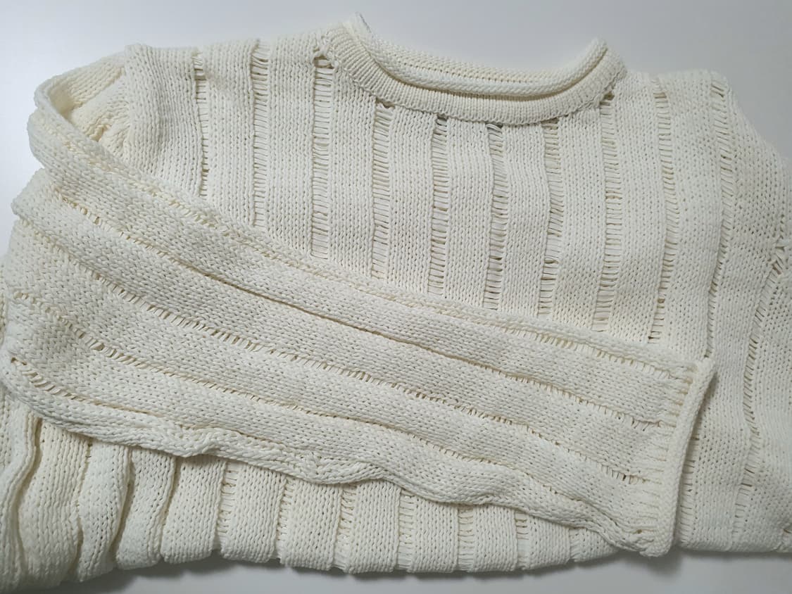 낫띵에브리띵 오버사이즈 니트 아이보리 새상품 상품이미지7