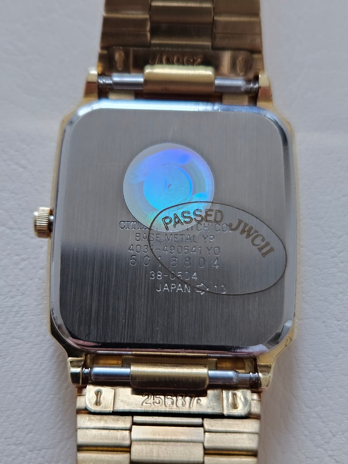 빈티지 시티즌 쿼츠 금장 사각 시계 상품이미지7