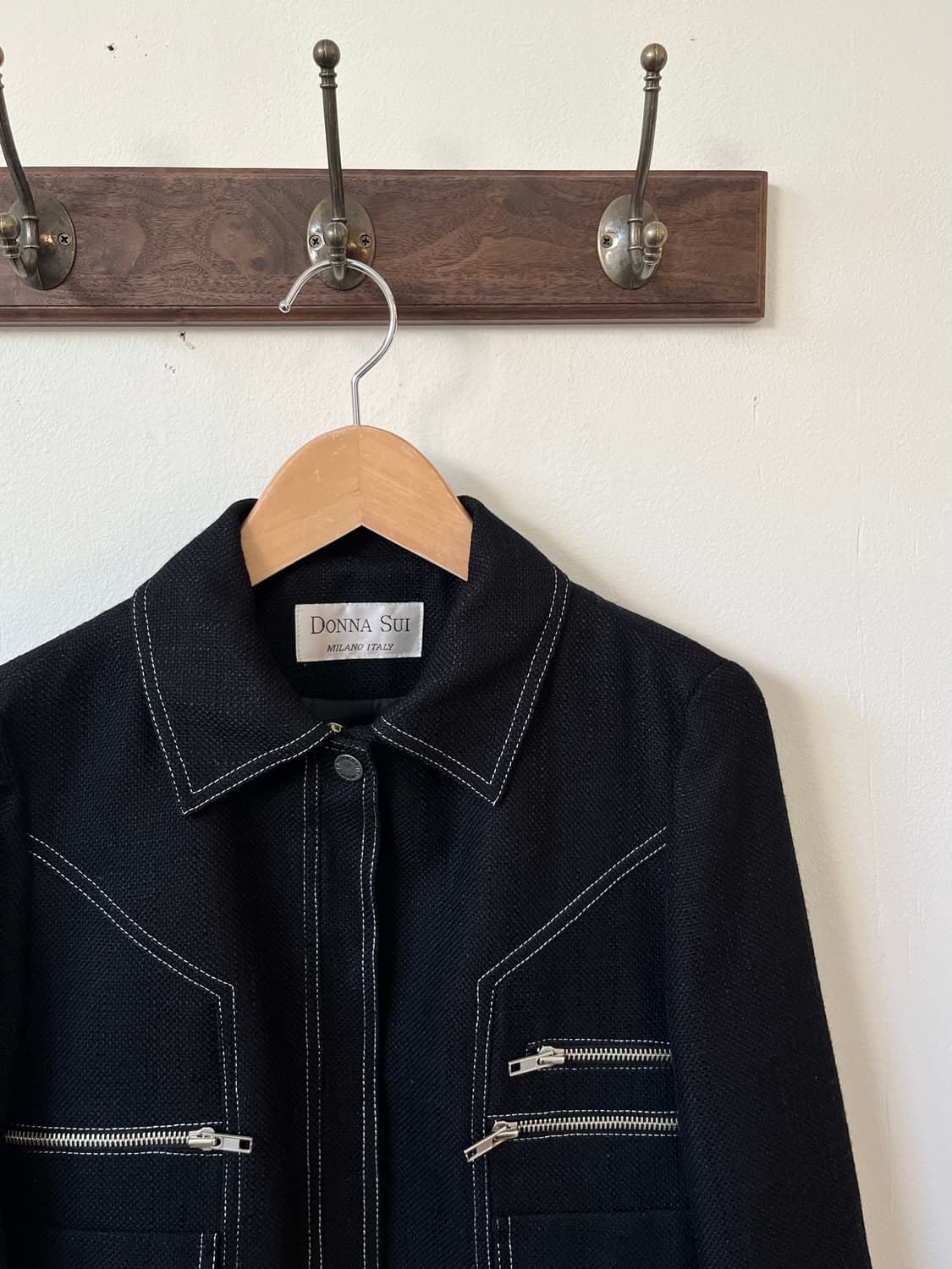 DONNA SUI 스티치 바이커 자켓 상품이미지3