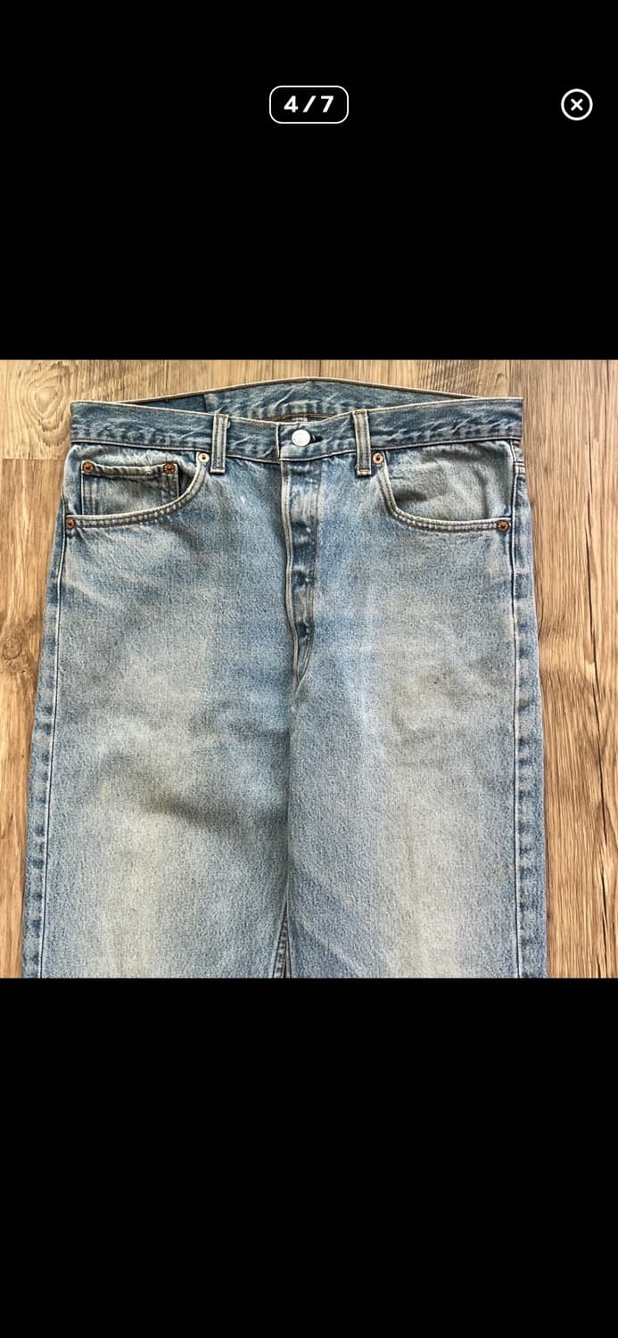 90‘s levis 501 데님팬츠 35size 상품이미지4
