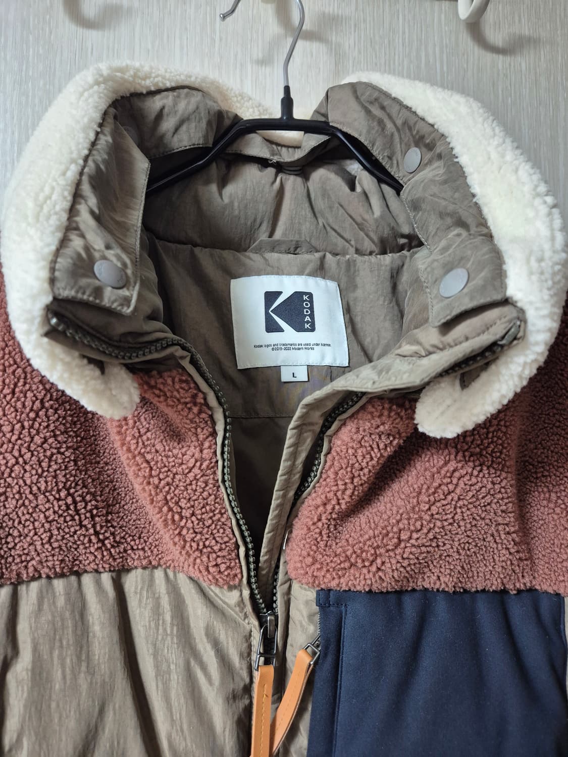 코닥 브라우니  컬러블록 덕다운 자켓 점퍼  패딩 라지 상품이미지6