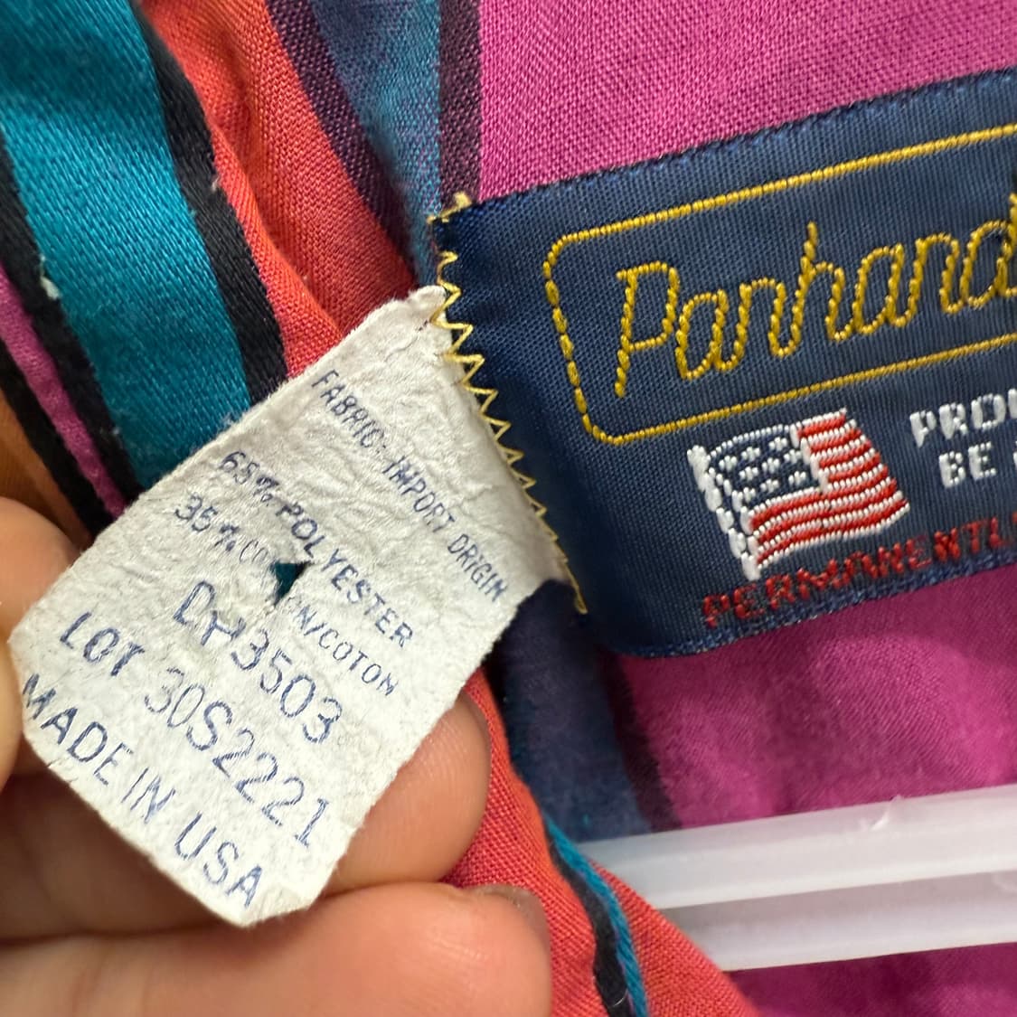 USA 미국 빈티지 팬핸들슬림 멀티컬러 웨스턴 셔츠 (34) 상품이미지3