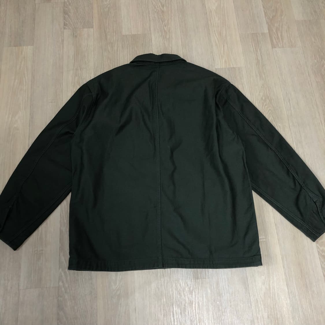 (M) 새상품 무탠다드 코튼 백사틴 초어 워크 자켓 카키 올리브 상품이미지10