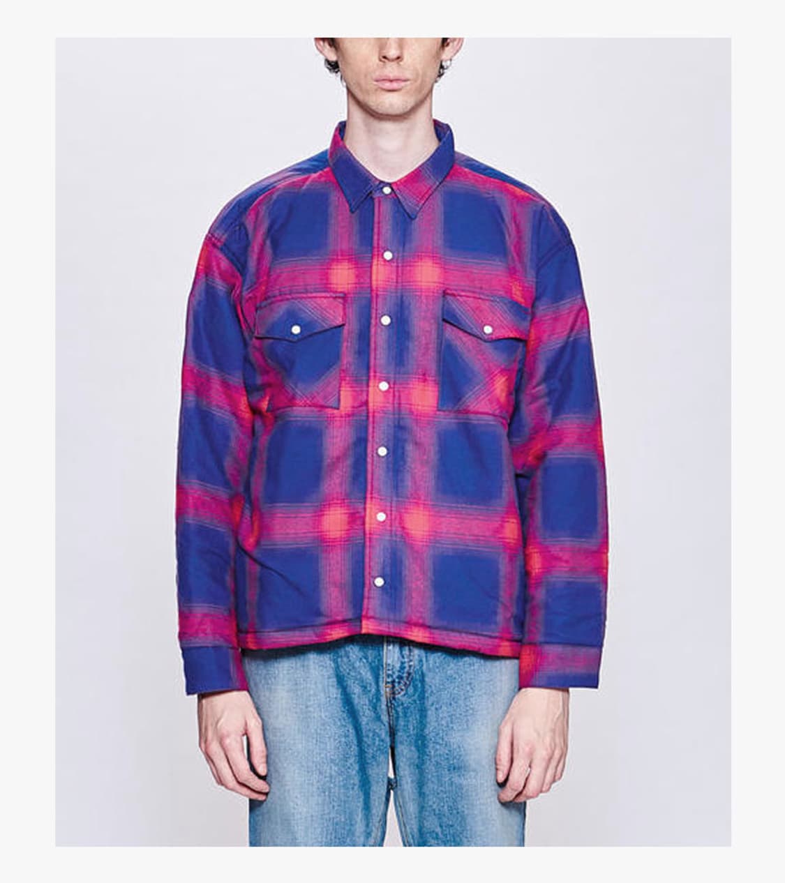 JIEDA - OMBRE CHECK PADDING SHIRT 상품이미지2