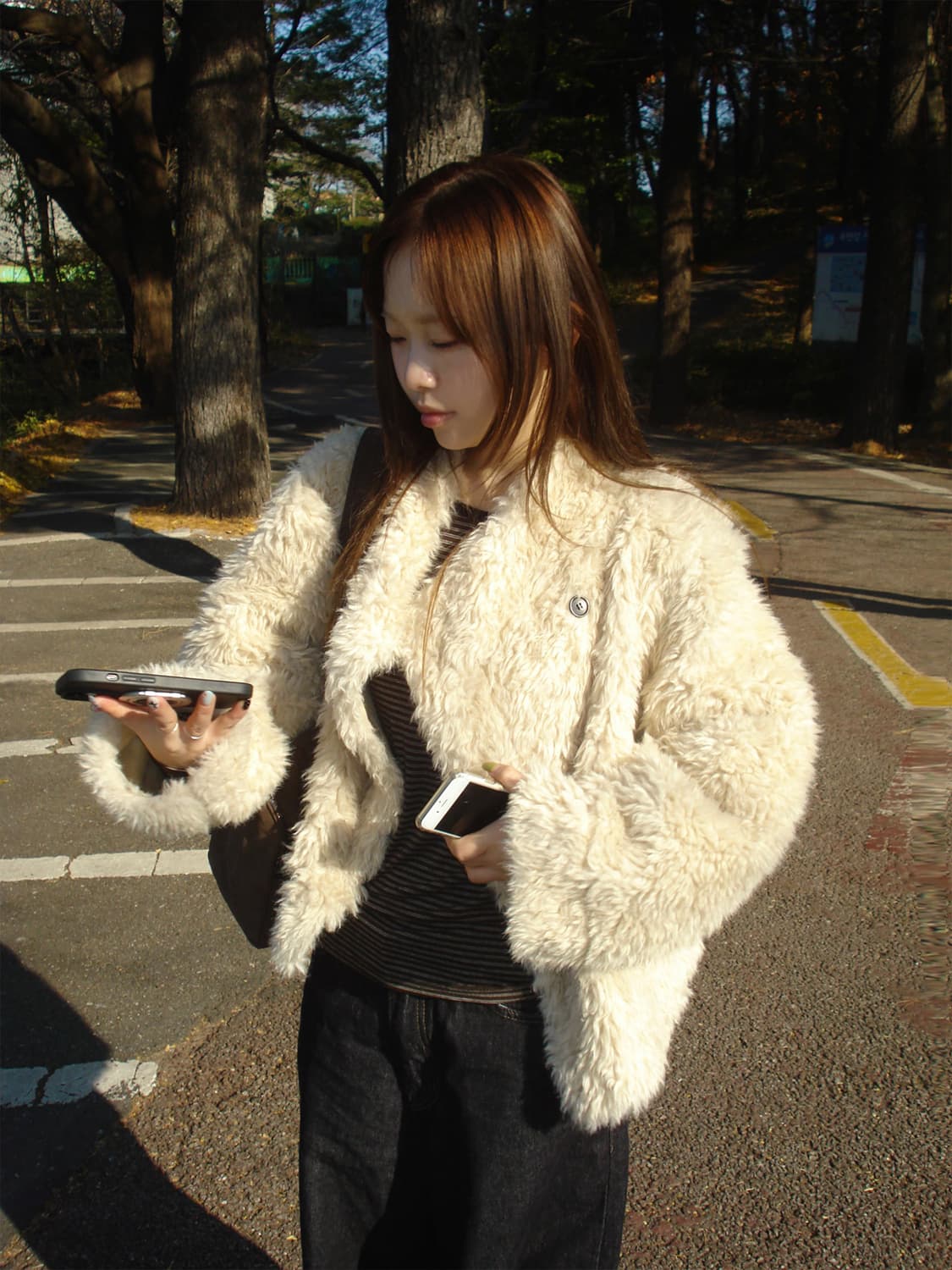 아워캐비넷 퍼 자켓 sheep fur jacket 상품이미지1