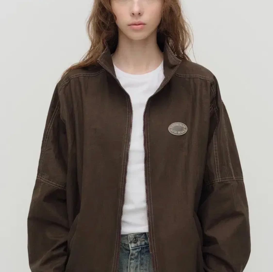 아비에무아 워시드 오버핏 자켓/브라운 상품이미지2