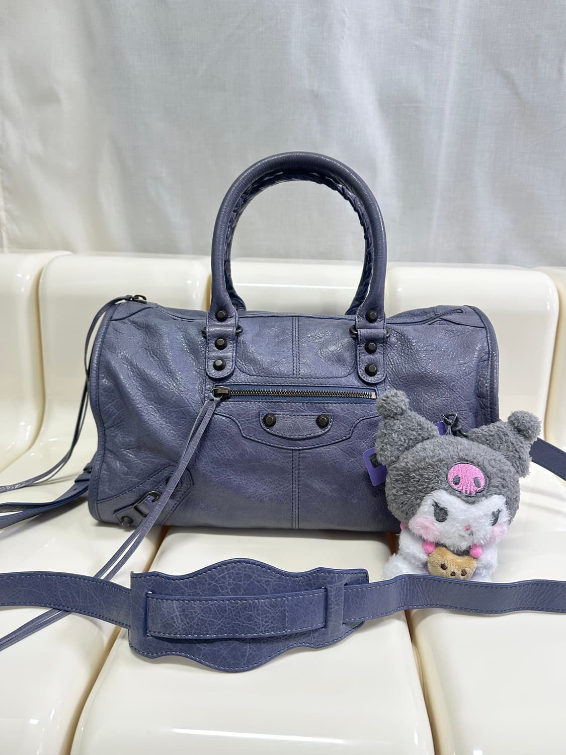 [A 정품] 발렌시아가 시티 모터백 트위기 블루 상품이미지3