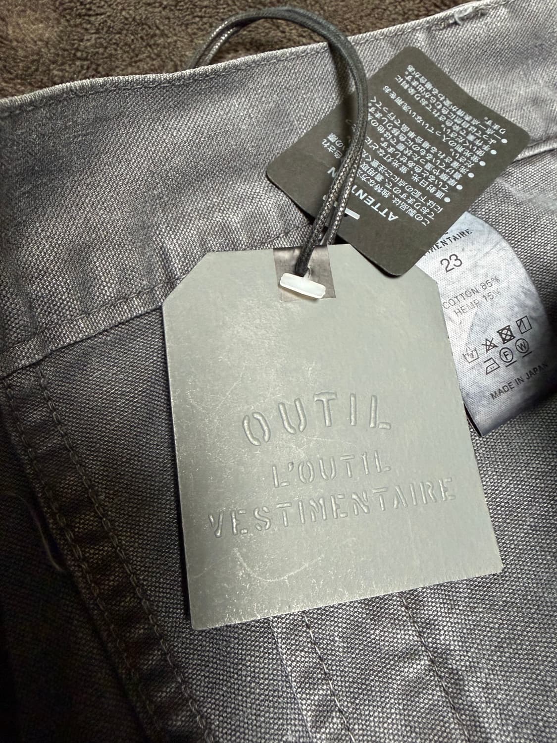 [23] OUTIL Pantalon blese 차콜 상품이미지4