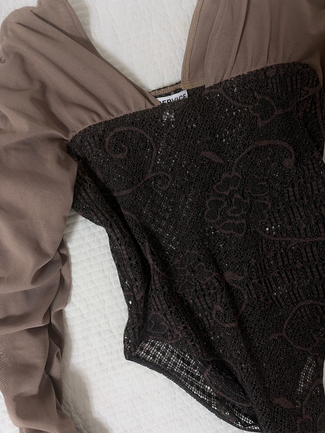 604service 로즈니트 레이스 바디수트 파우닝 샵501 오리엔탈 상품이미지2