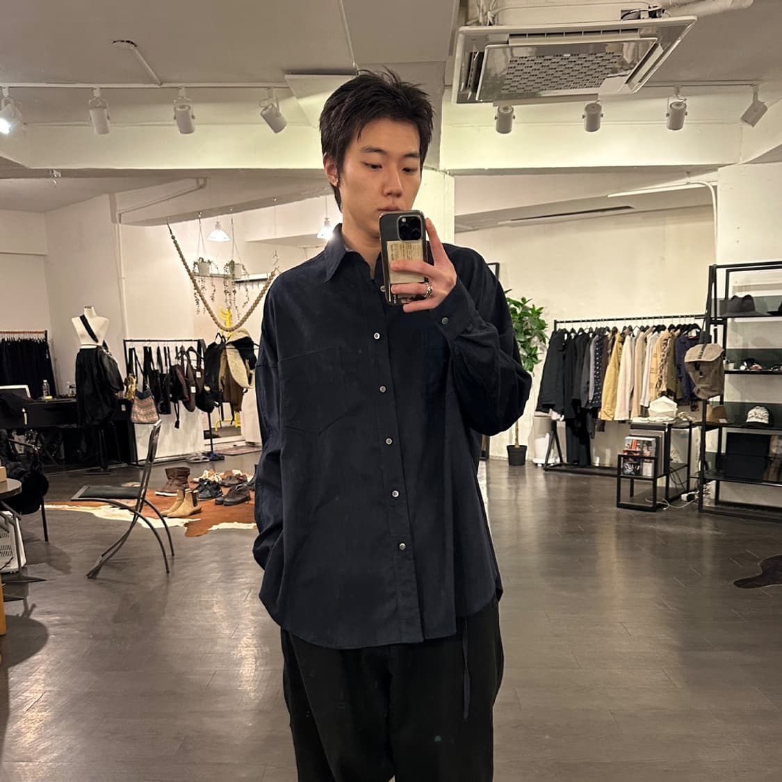 파세타즘 레더 셔츠 상품이미지4