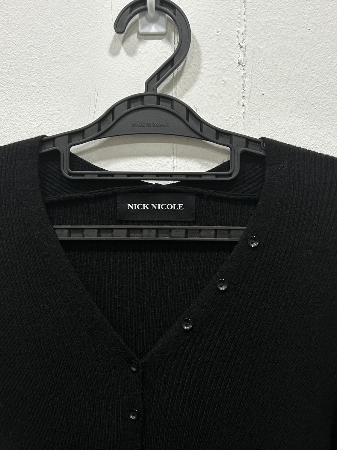 닉앤니콜 골지 슬림 가디건 블랙 상품이미지6