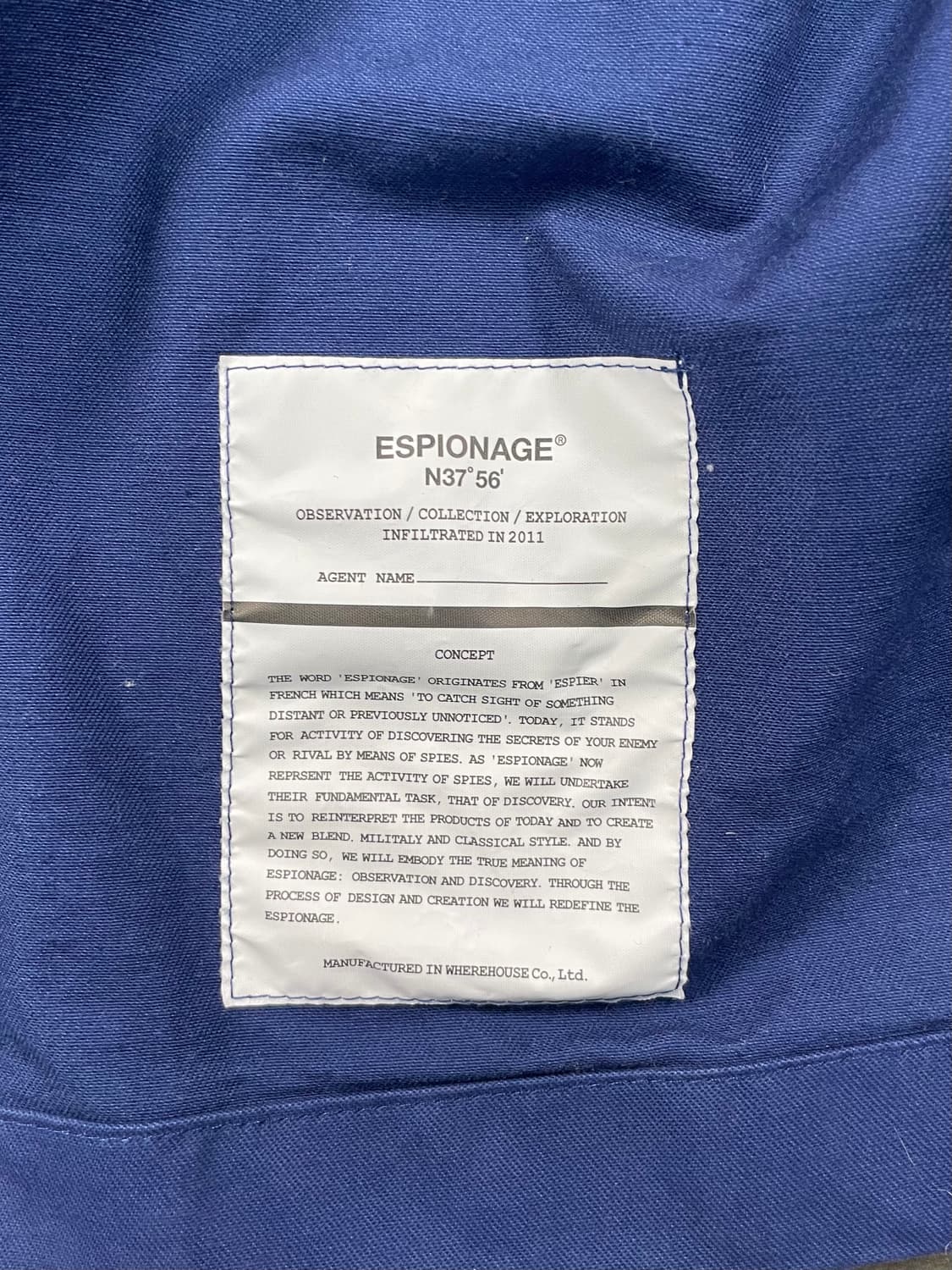 에스피오나지 프랜치 워크자켓 상품이미지8