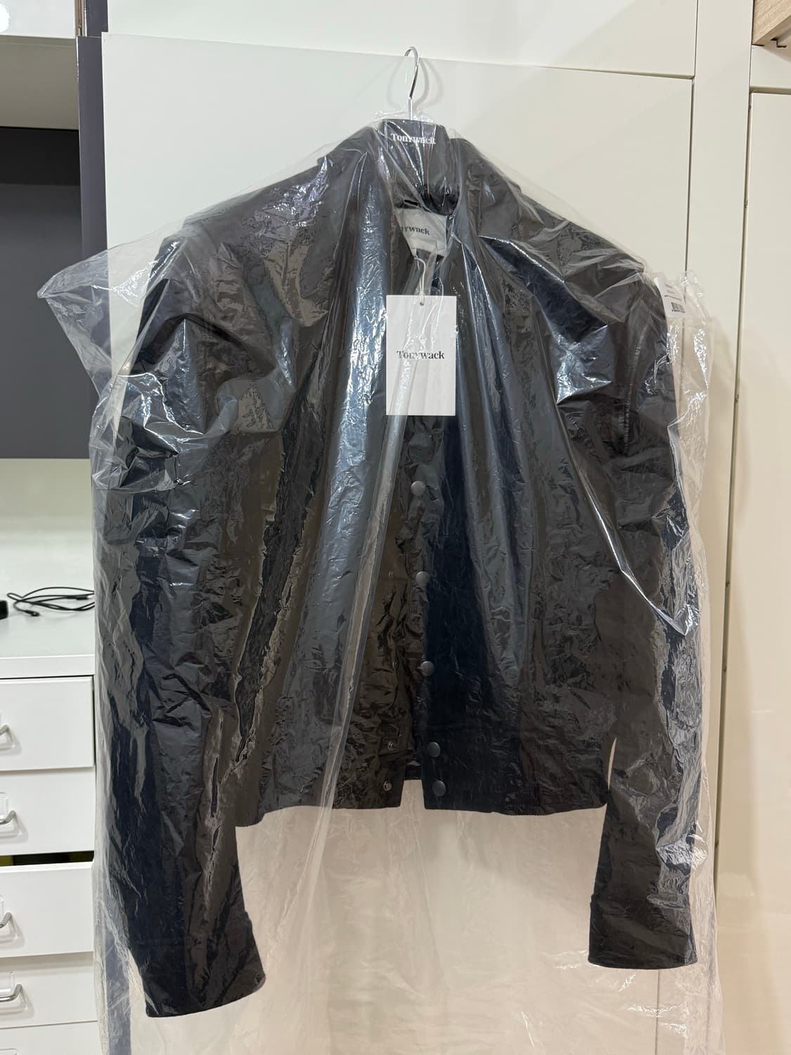 미시착새상품 토니웩 레더 크롭 자켓 봄버 자켓 바시티 자켓 L사이즈 상품이미지4