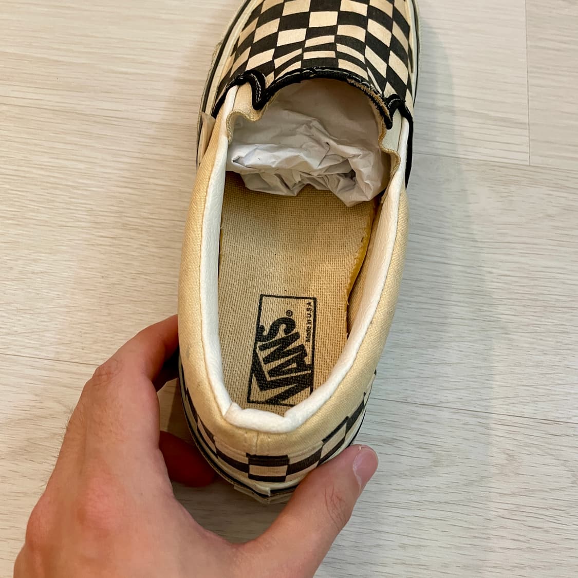 90s Vans 반스 체커보드 슬립온 데드스탁 상품이미지9