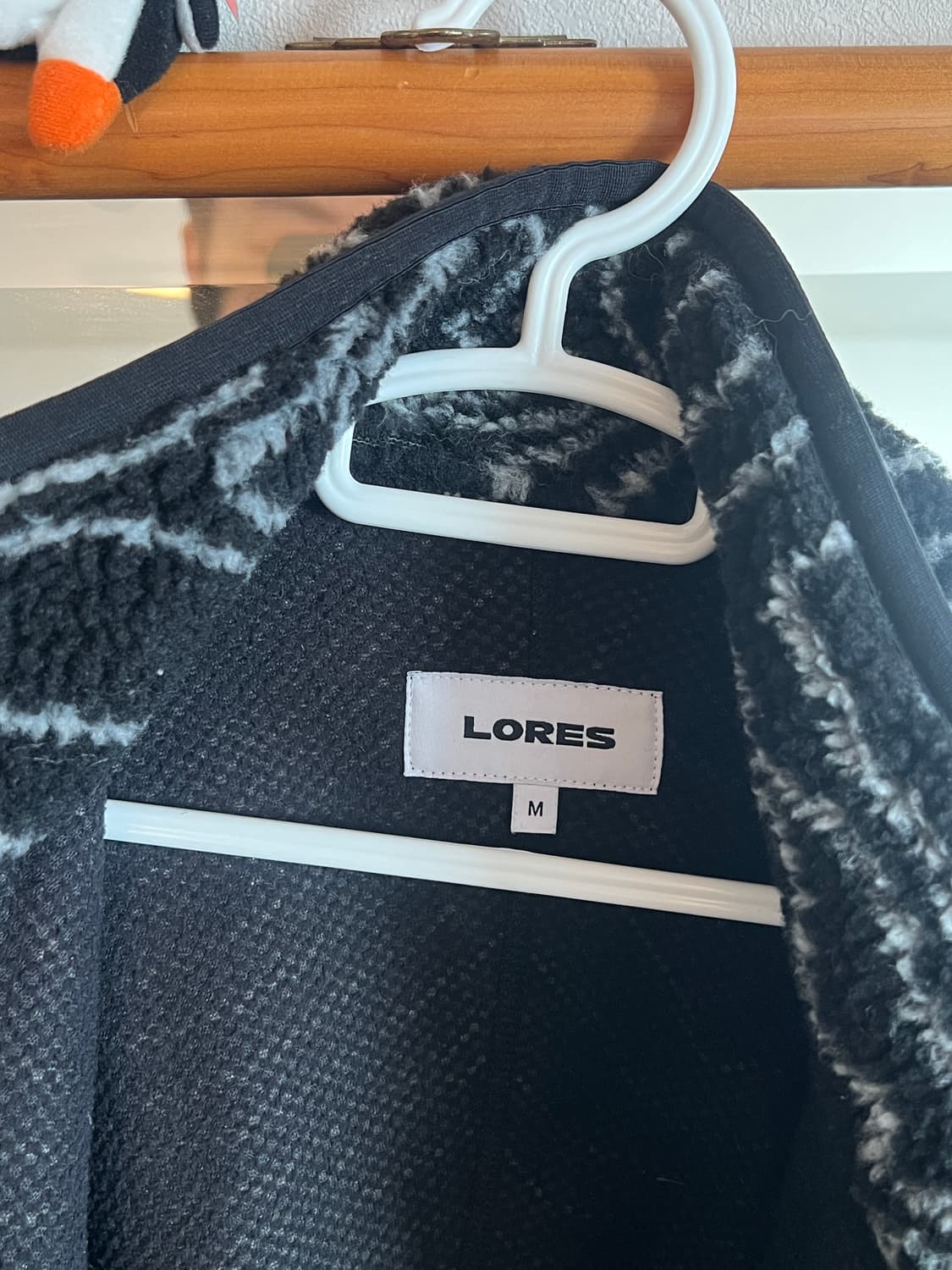 LORES 로어스 컨투어 플리스 후리스 자켓 m(100) 블랙 상품이미지3