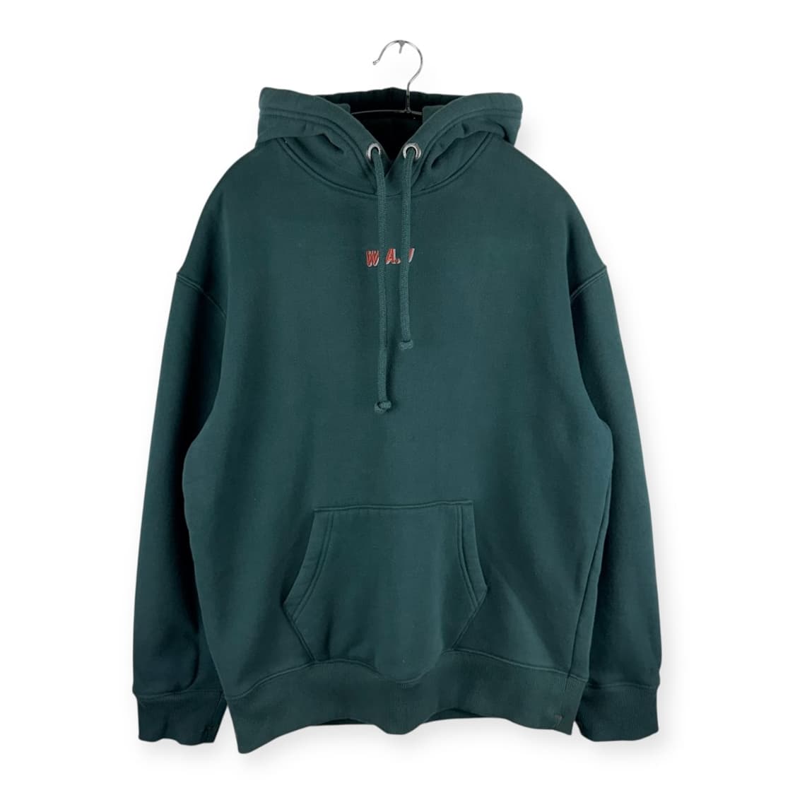 (M) 후아유 스몰로고 양털 기모 후드 티 딥그린 상품이미지1